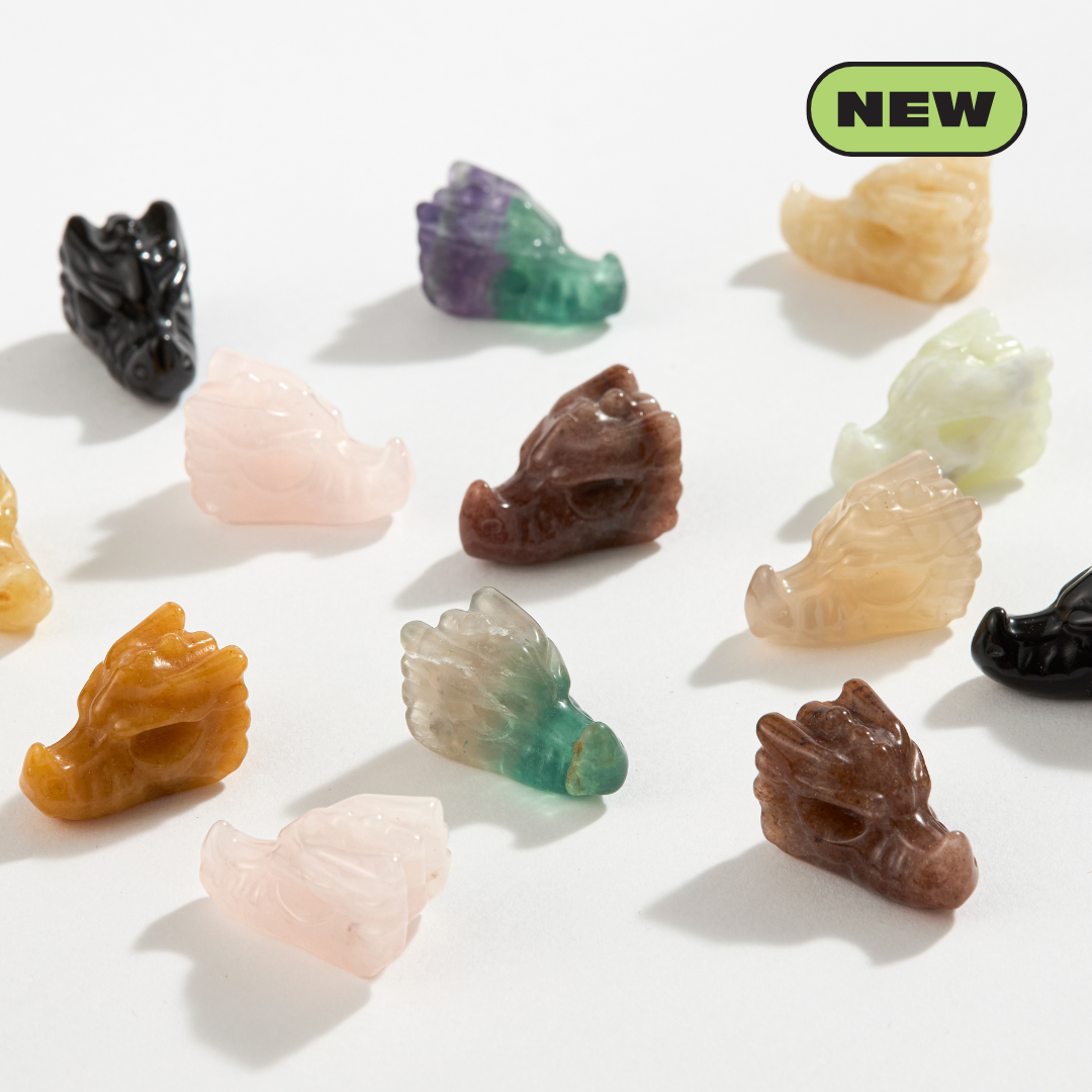 Assorted Carved Mini Crystal Dragons – 24 pcs 🐲