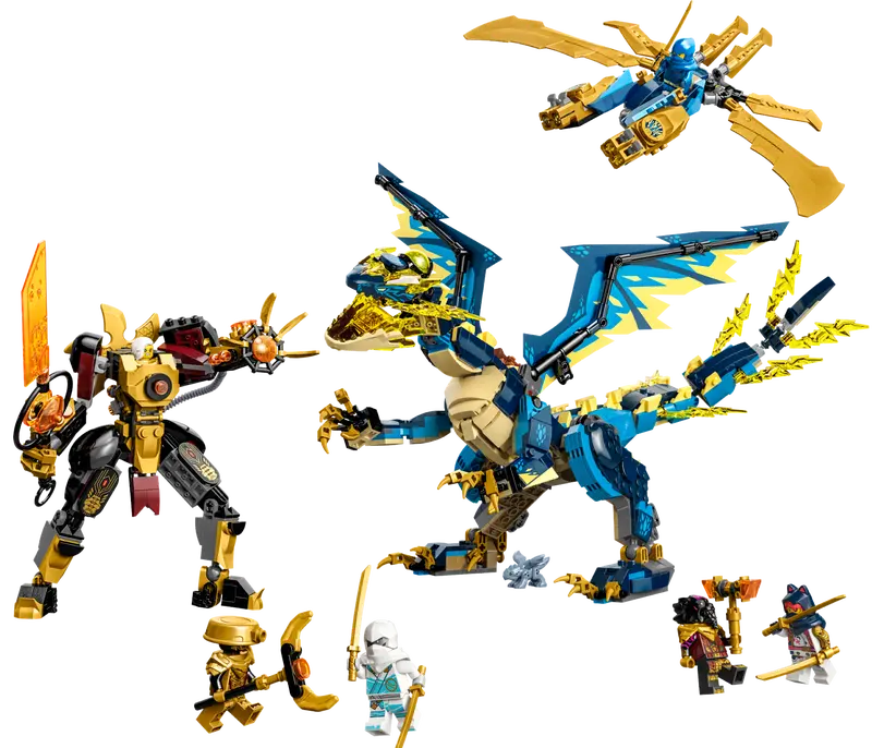 71796 Elemental Dragon vs. The Empress Mech