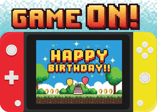 Children's Birthday Card - Game On Birthday Foil