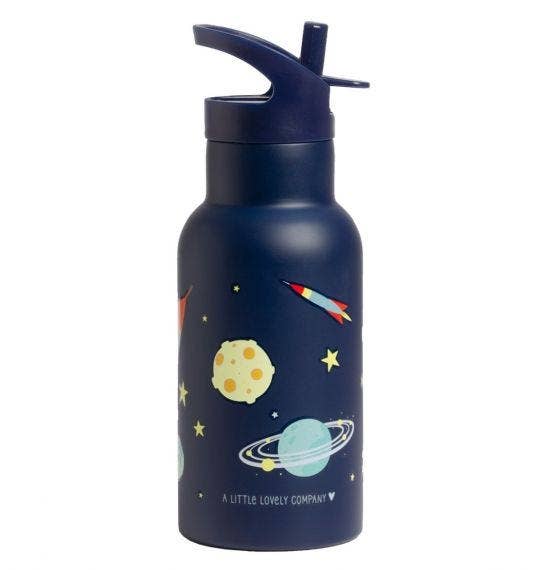 Kids stainless steel drink/water bottle: Space