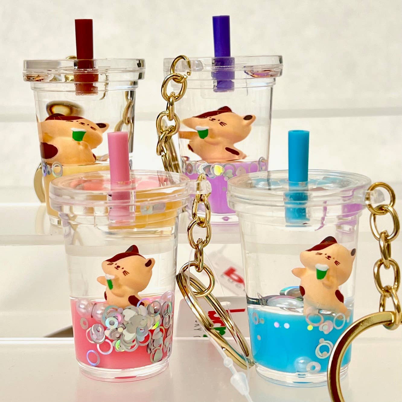 12123 CAT FLOATY KEY CHARM