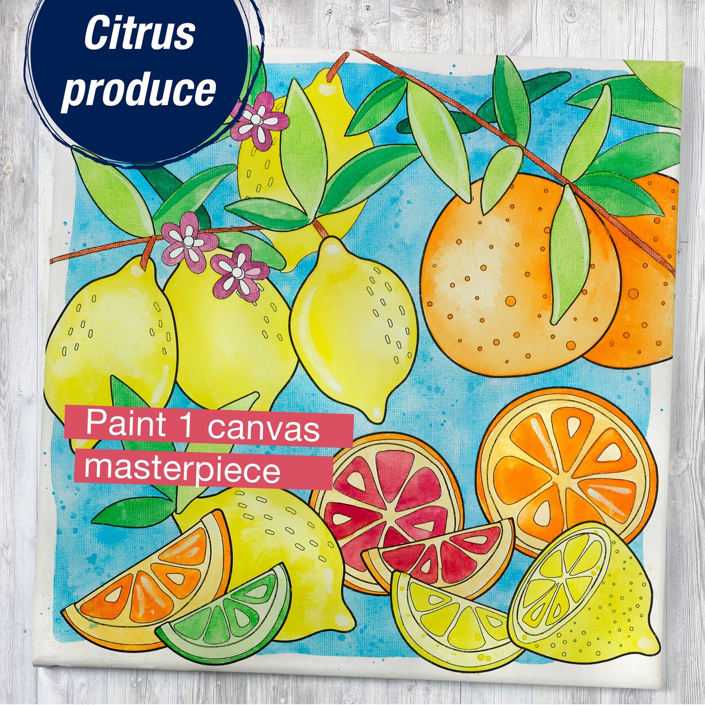 Watercolor Paint by Number Produce Wall Decor Craft