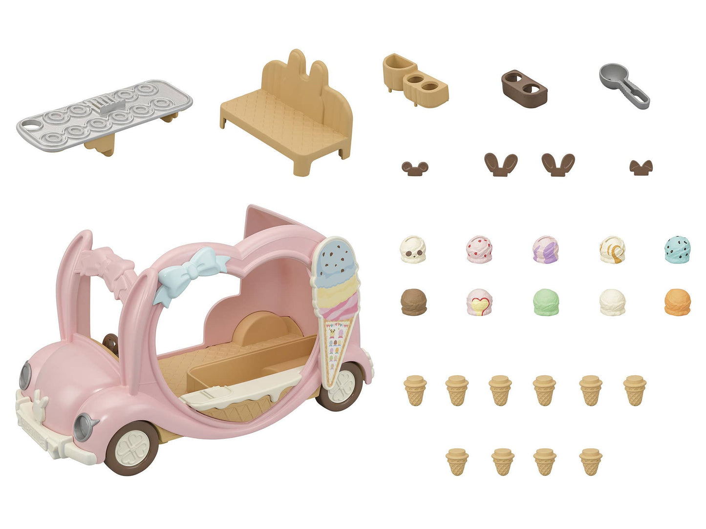 Calico Critters Ice Cream Van, Toy Vehicle for Dolls
