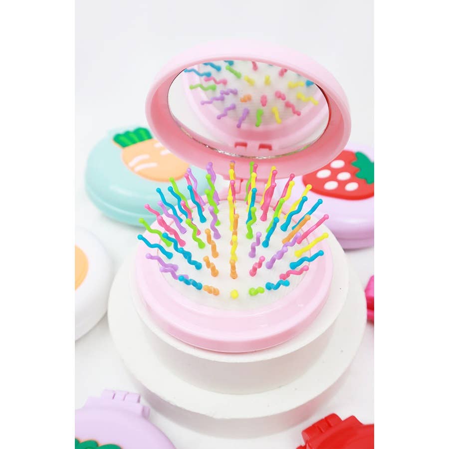 Colorful Round Mirror with Pop Up Brush
