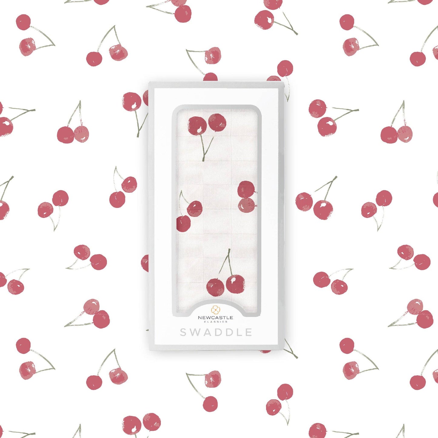 Sweetheart Cherry Bamboo Swaddle