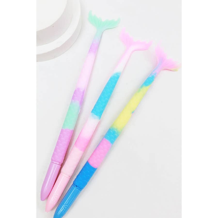 Soft Tone Swirls Mermaid Tail Pens