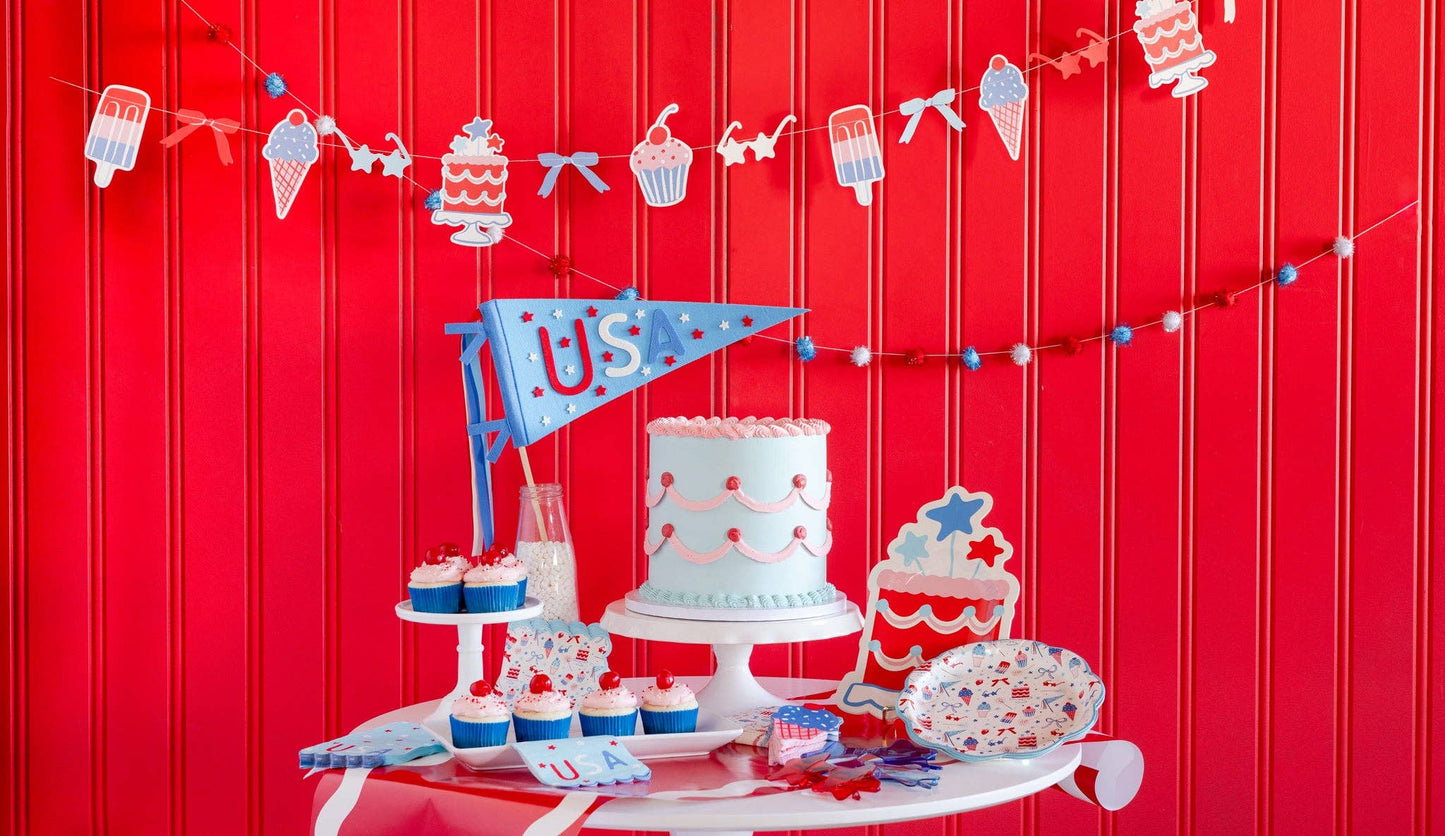 SMT1115 - Summertime Felt Pennant Banner