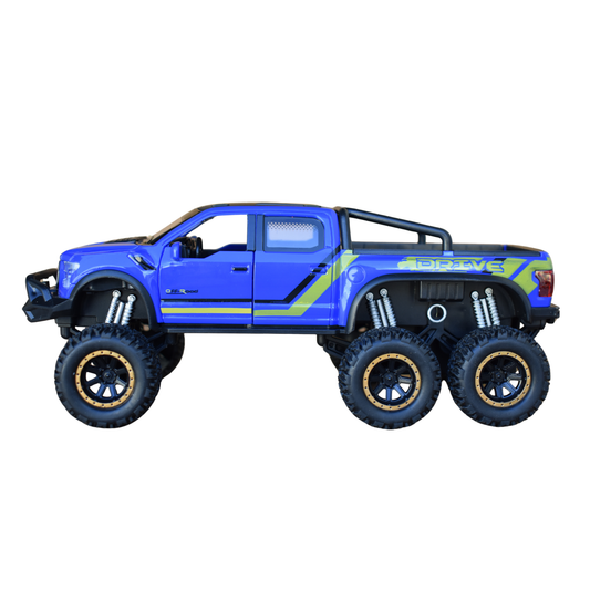 7.5" Friction 6 Wheel Monster Pickup Toy Truck – Assorted Colors
