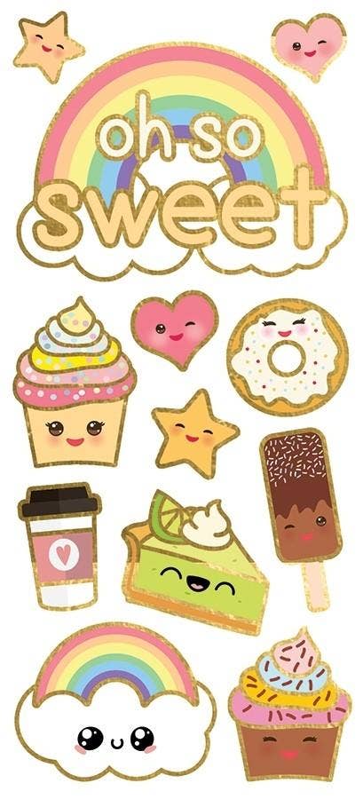 Kawaii Faux Enamel Sticker