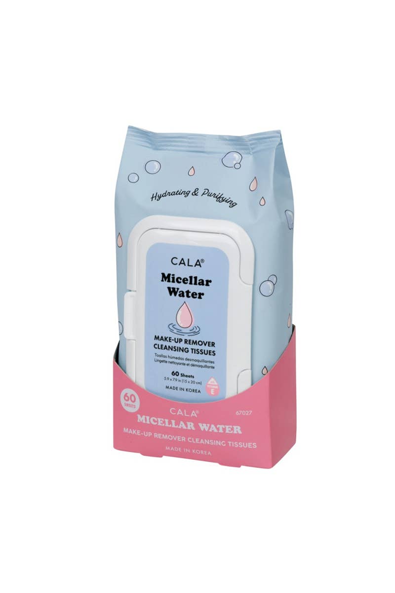 CALA 67027 Micellar Water 60 Makeup Remover Tissue - 3pc