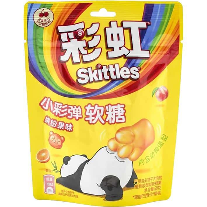 Limited Import - Chinese Gummy Skittles Fruit Mix 50g, 8ct