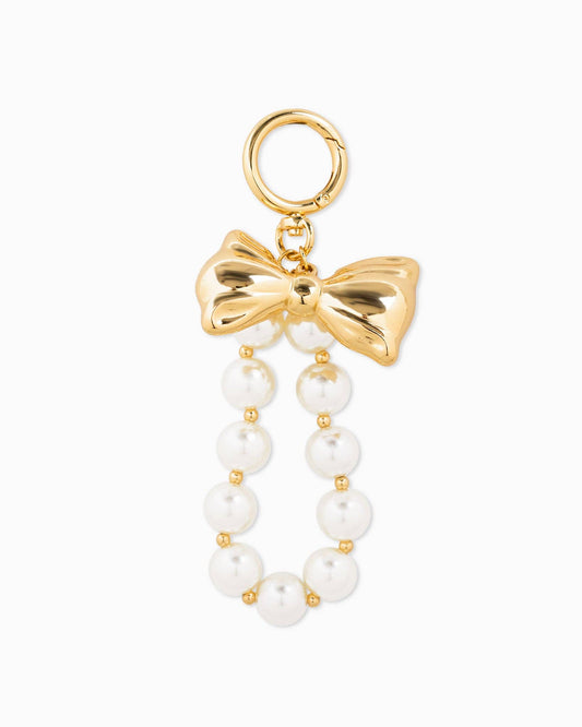 Puffy Bow Big Pearl Loop Bag Charm
