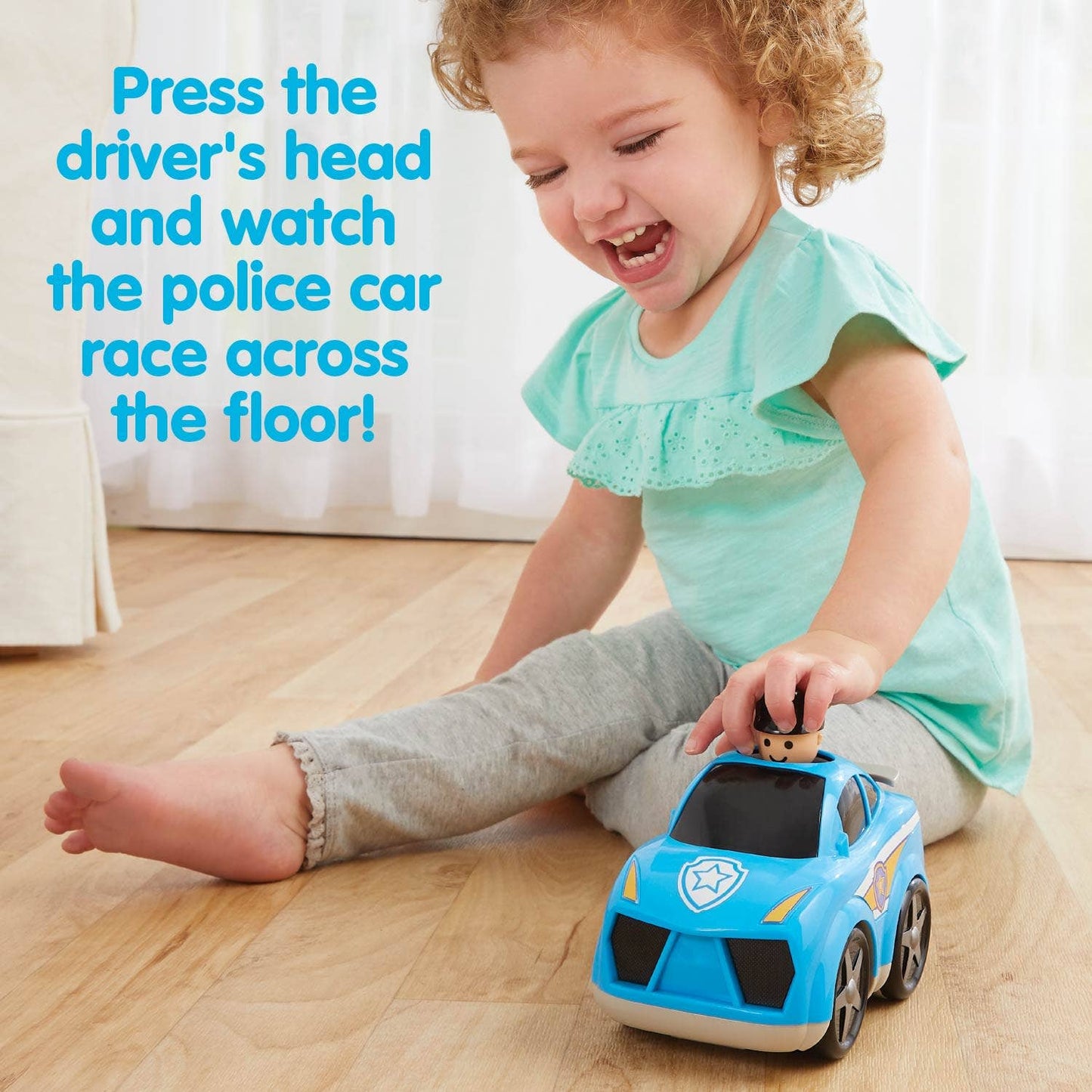 Kidoozie Press ‘n Zoom Police Car, Toddler Vehicle Toy