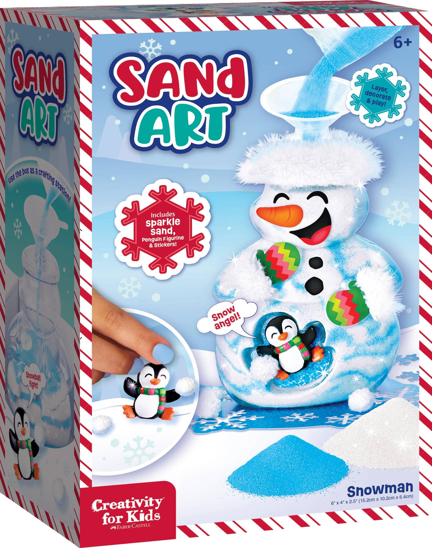 Sand Art Snowman Holiday Craft Kit for Kids