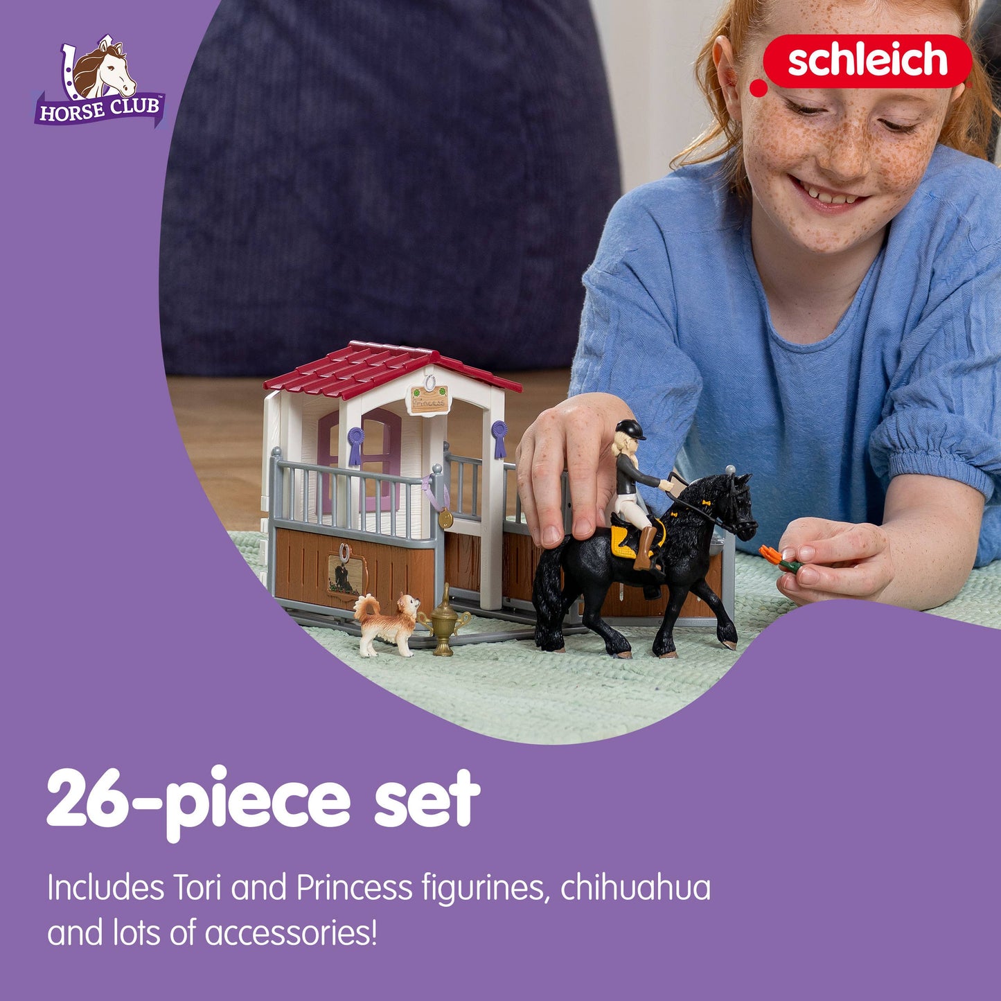 Horse Box With Horse Club Tori & Princess  Horse Toy Playset