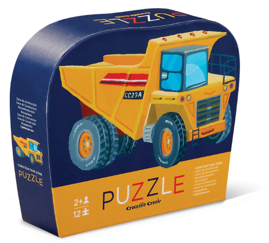 12-Piece Shaped Box Puzzle - Construction Zone