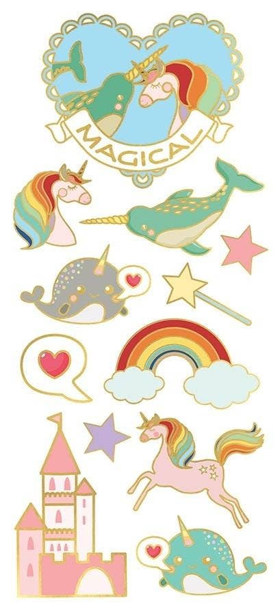 Magical Unicorn Faux Enamel Sticker