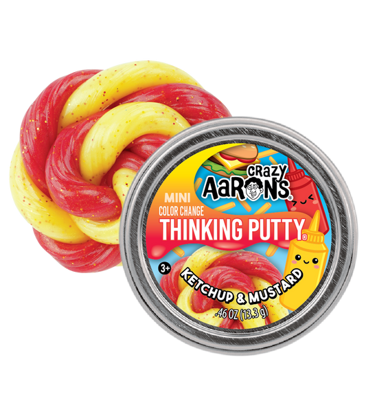 Mini Ketchup & Mustard - 2" Thinking Putty Tin