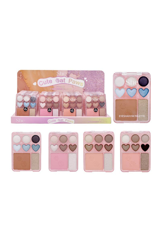 Makeup She ES1061 Cute Cat Paws Eyeshadow Palette - 24
