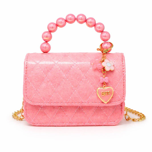 Quilted BFF Blossom Pearl Handle Handbag