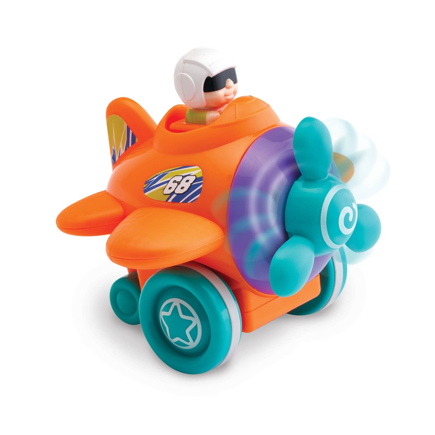 Kidoozie Press 'n Zoom Plane, Toddler Vehicle Playset