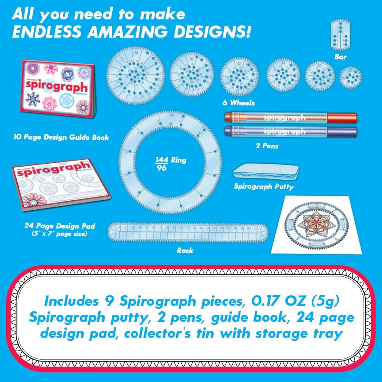 Spirograph Design Set Collectors Tin – Arts and Crafts