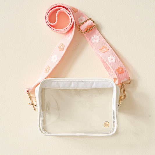 Clear Crossbody Bag - Pink