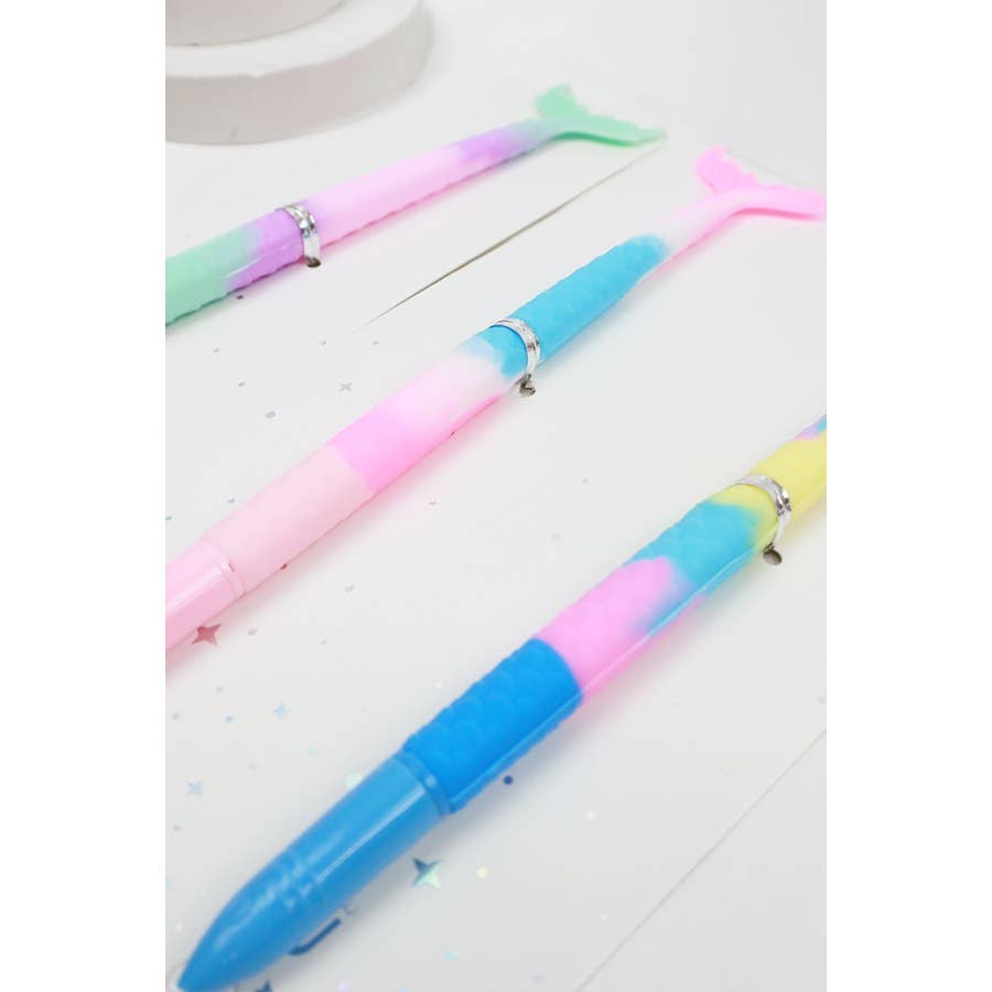 Soft Tone Swirls Mermaid Tail Pens
