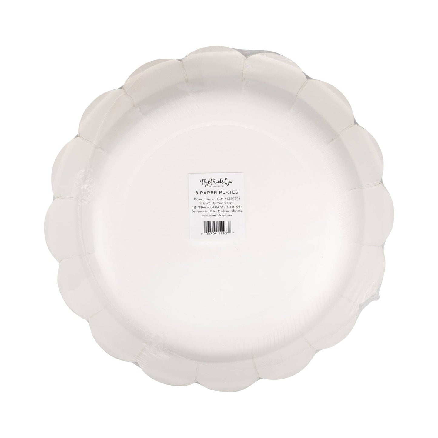 SSP1242 - Red Striped Paper Plate - 11"