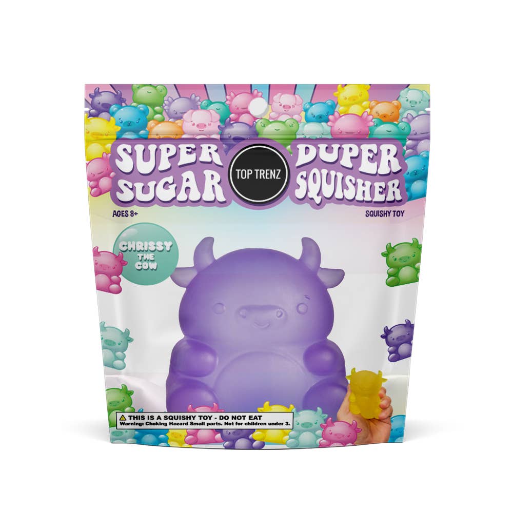 Super Duper Sugar Squisher Toy - Cow