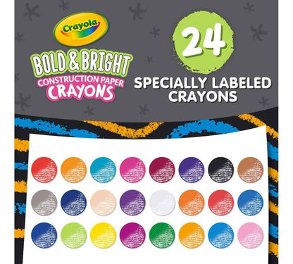 24 Count Crayola Bold & Bright Construction Crayons