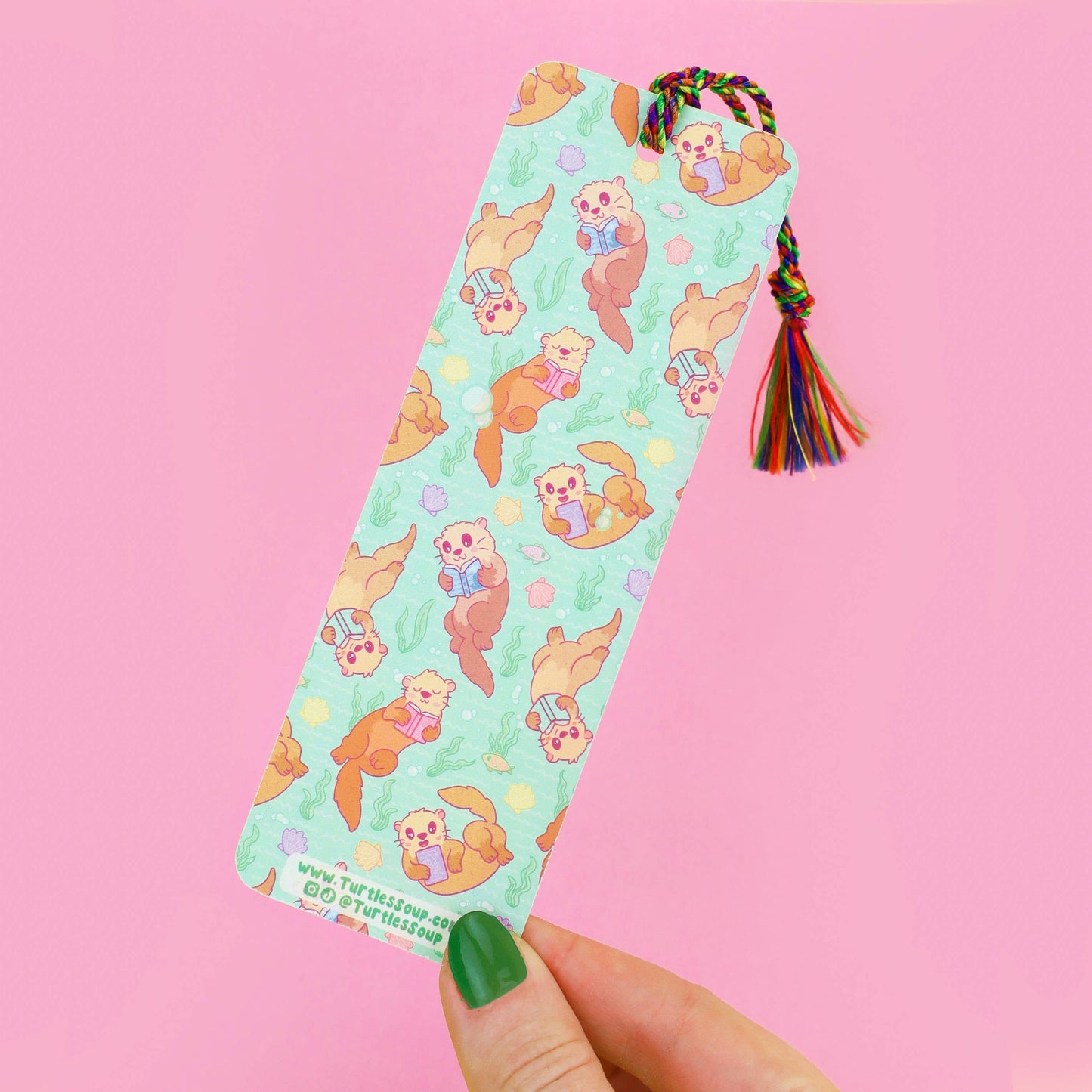 I'd Otter Be Reading Otter Pun Funny Bookmark with Tassel