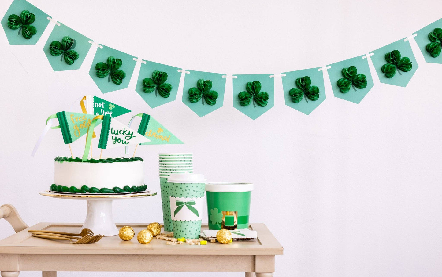 Honeycomb Shamrock Banner