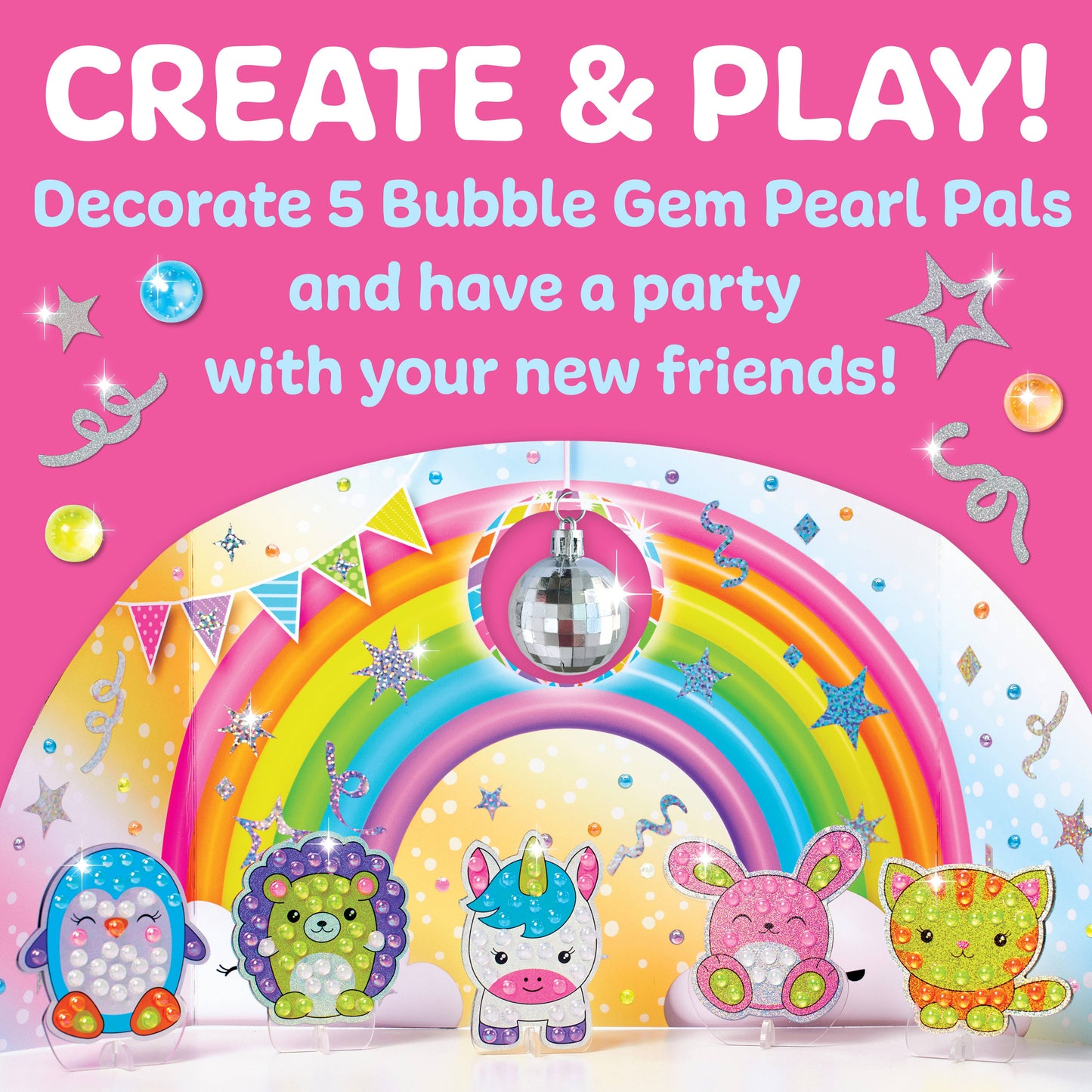 Bubble Gems Pearl Pals Disco Party Diamond Painting Kit
