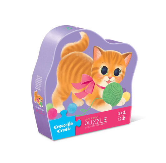 12-Piece Shaped Box Puzzle - Kitten