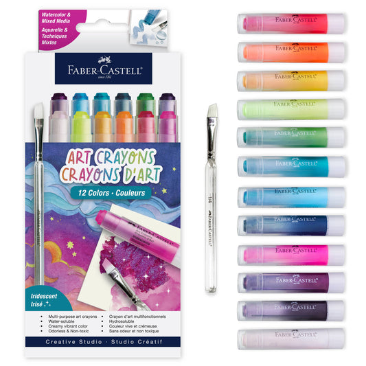 Faber-Castell Art Crayons 15 Ct Iridescents Set