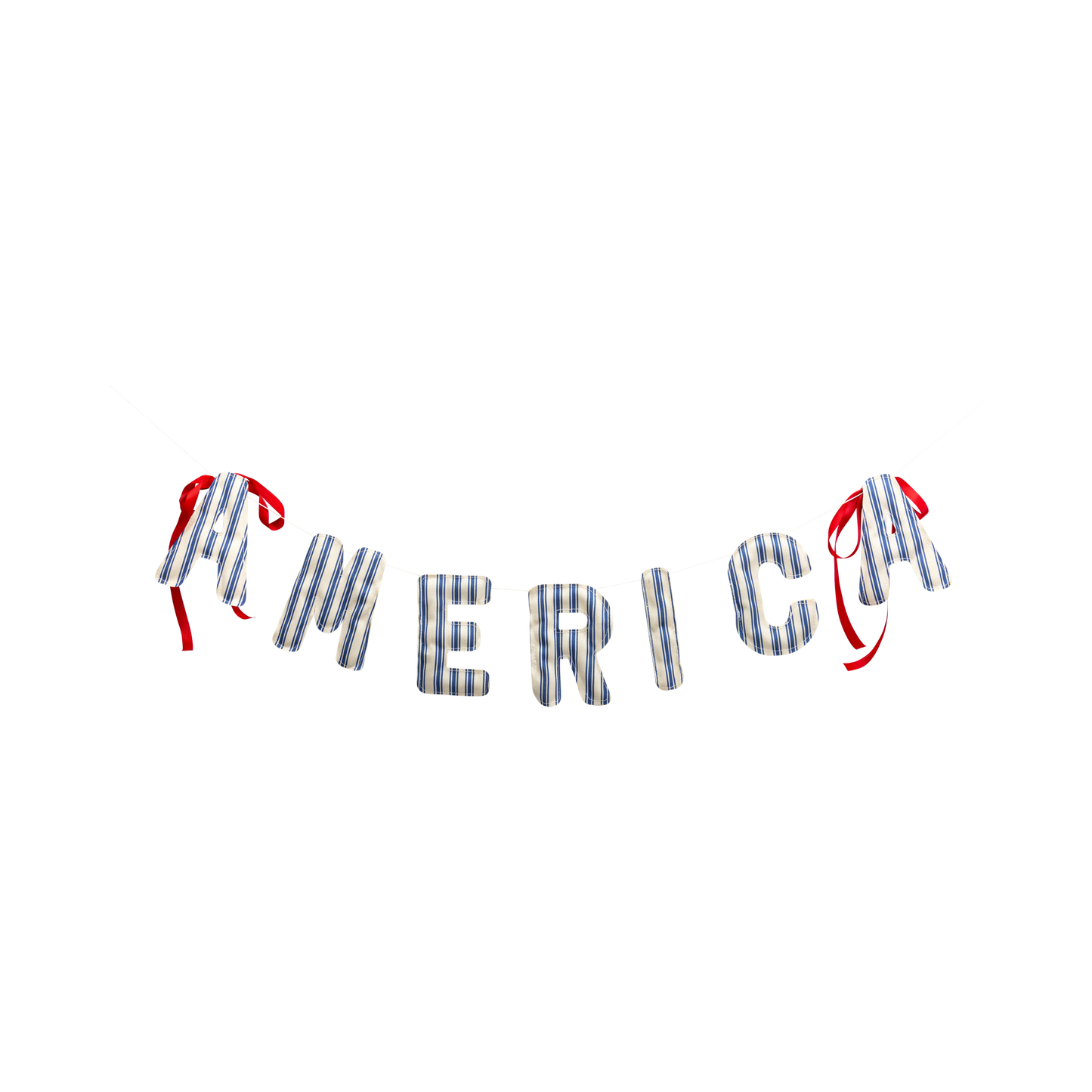 HAM1204 - America Ticking Linen Puffy Banner