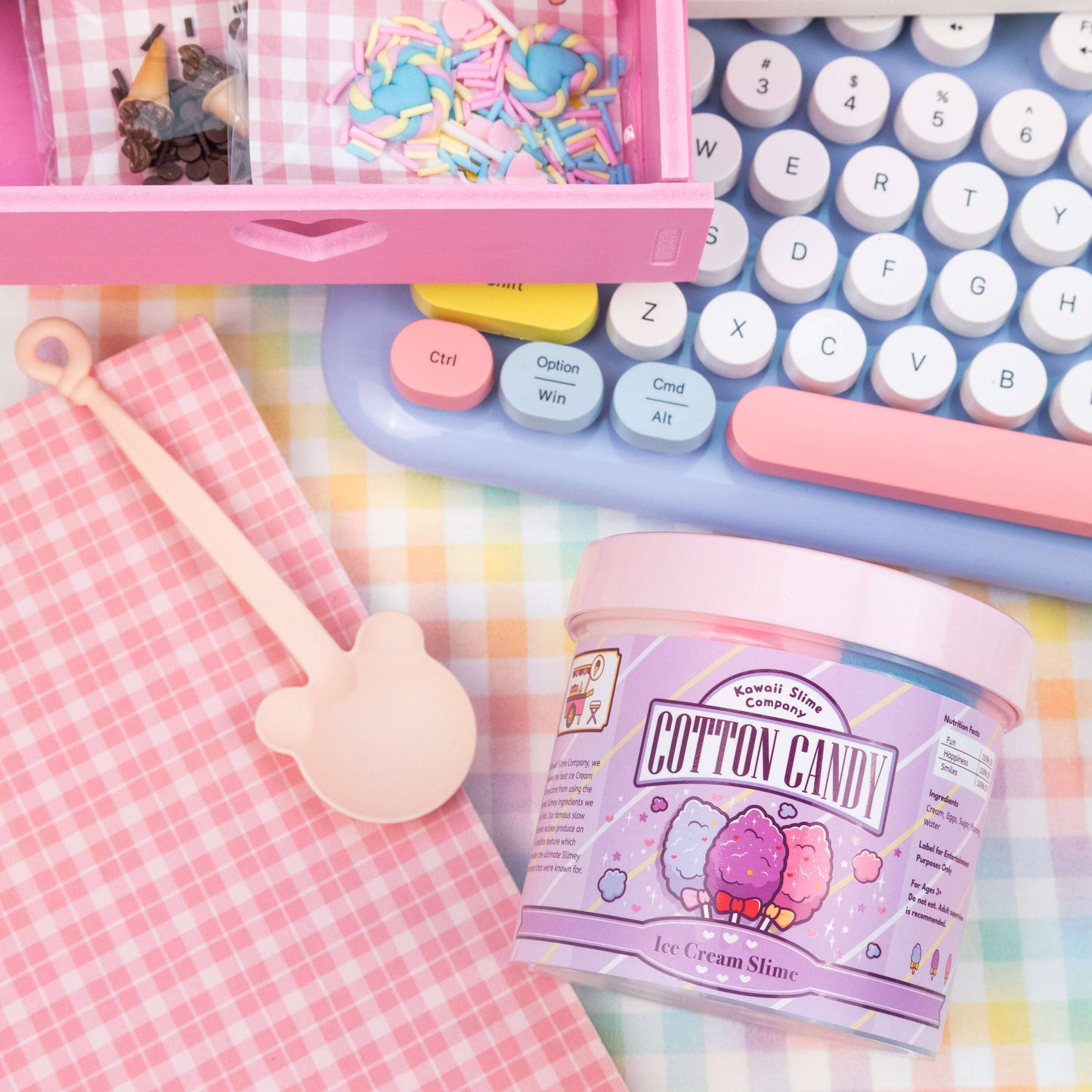 Cotton Candy Scented Ice Cream Pint Slime (4pcs/case)