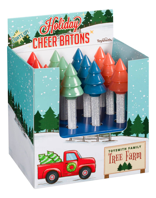Toysmith Holiday Cheer Baton - Stocking Stuffer, Christmas