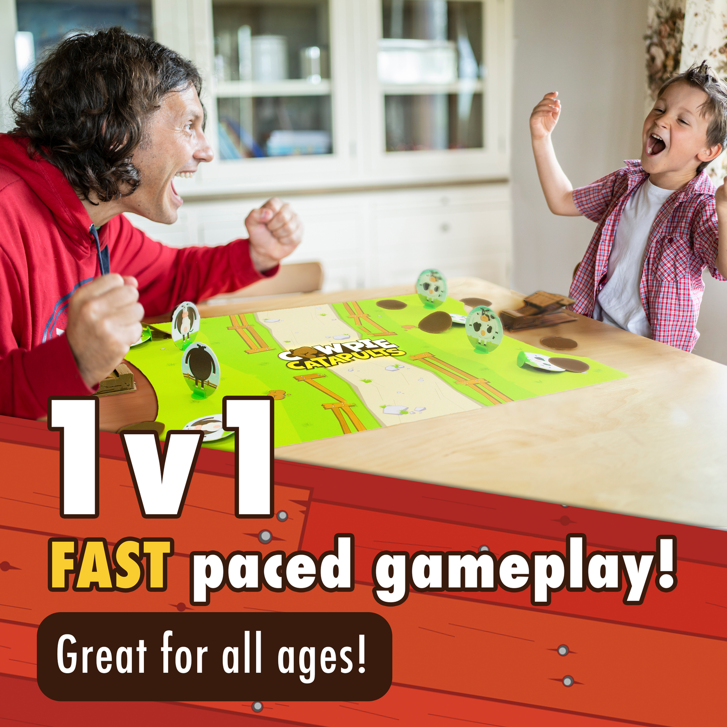 Cow Pie Catapults - Launching Action Farm Animals Board Game