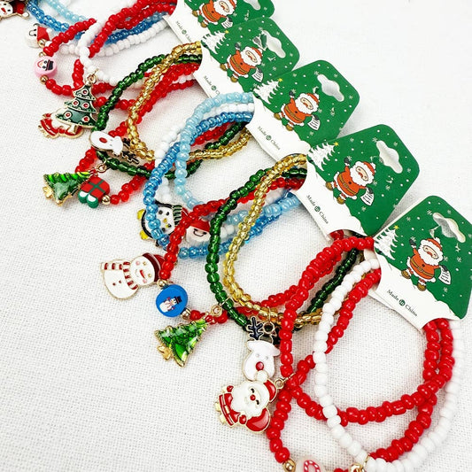 Christmas Charm and Stretch Bracelet