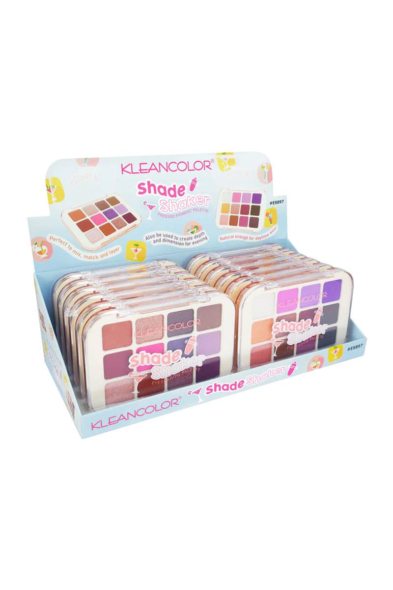 Kleancolor ES897 Shade Shaker Pressed Pigment Palette - 12pc