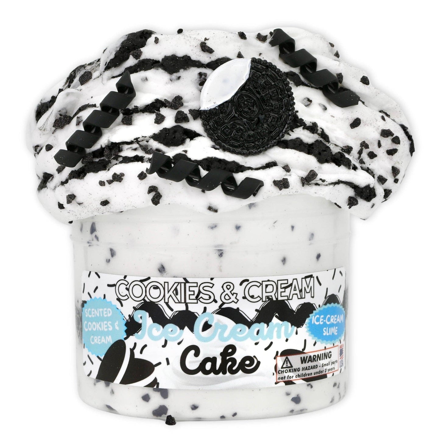 Cookies & Cream Ice-Cream Cake - Hybrid Textured Slime