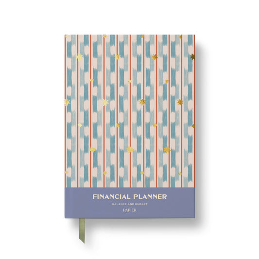 Guided Finance Planner, Foiled A5 Hardcover - Starry Ikat