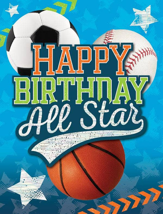 Sports Balls Foil Gift Enclosure
