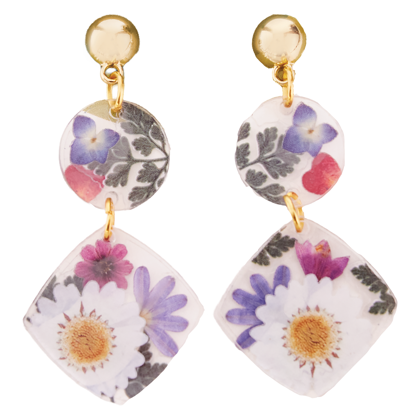 Pressed Floral Earrings - Adult Craft Kit Makes 3 Pairs