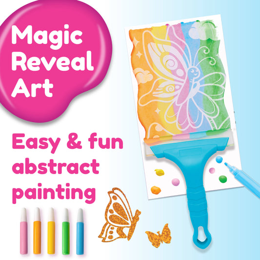 Squeegeez Magic Reveal Art Butterfly Paint Set for Kids
