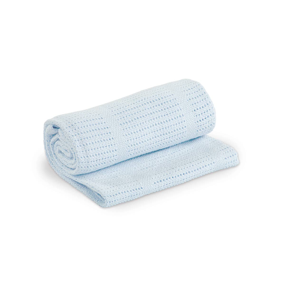 Cellular Baby Blanket – Blue- 100% Cotton (40" x 30")