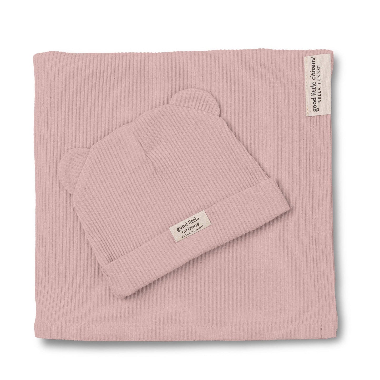 Orchid Rib Swaddle & Beanie Set