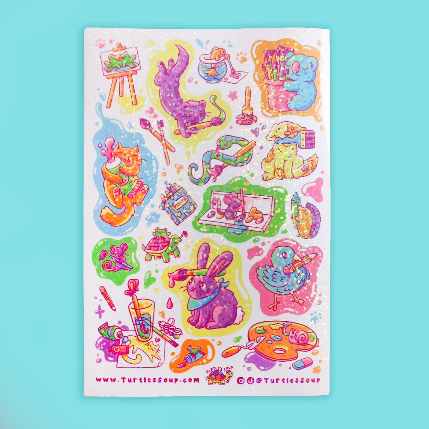 Artsy Animals Vinyl Sticker Sheet